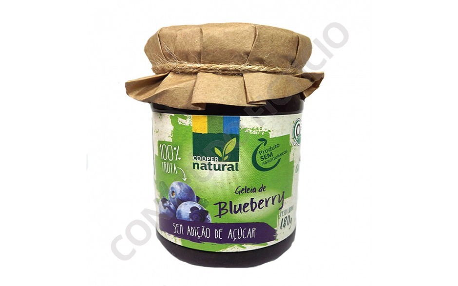 Geleia Orgânica de Blueberry Sem Açúcar Coopernatural - 180g